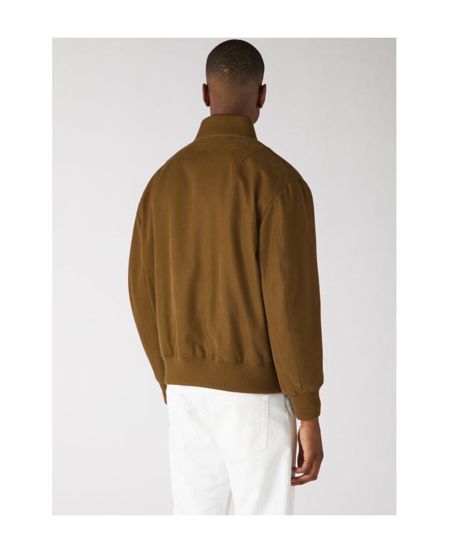 Loro Piana Zipped Bomber Jacket In Brown