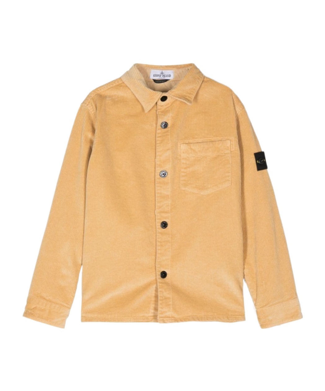 Stone Island Compass-badge Overshirt In Nude