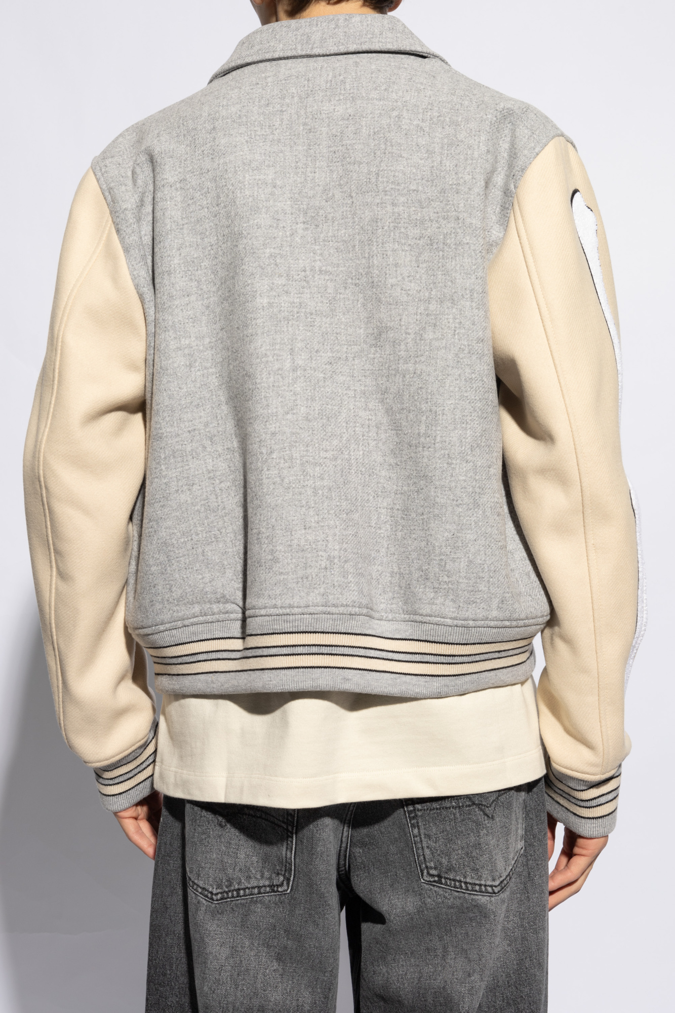 Amiri Contrasting-sleeve Bomber Jacket In Multicolor