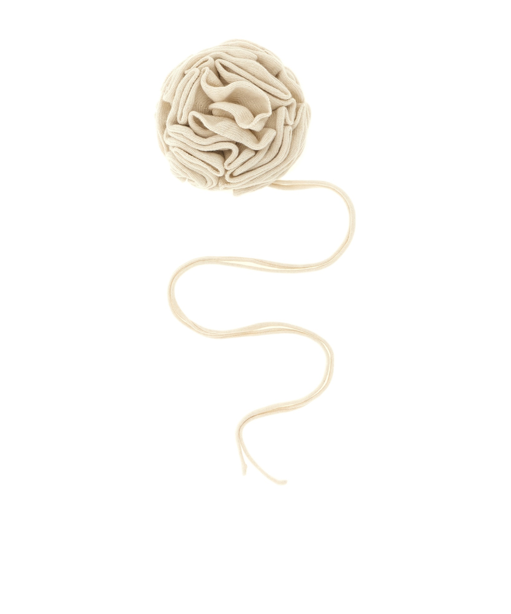 Nude Floral-design Drawstring Pin In Neutral