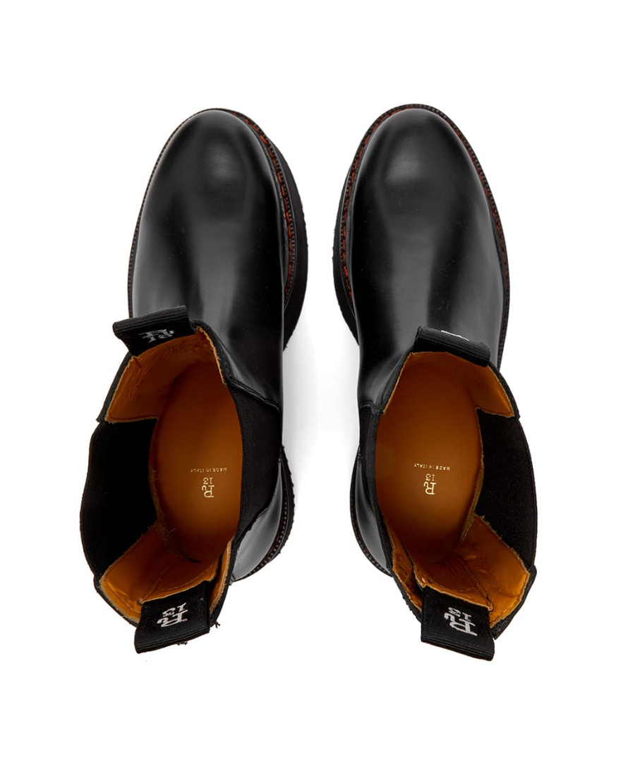 R13 Double Stack Platform Boots In Black