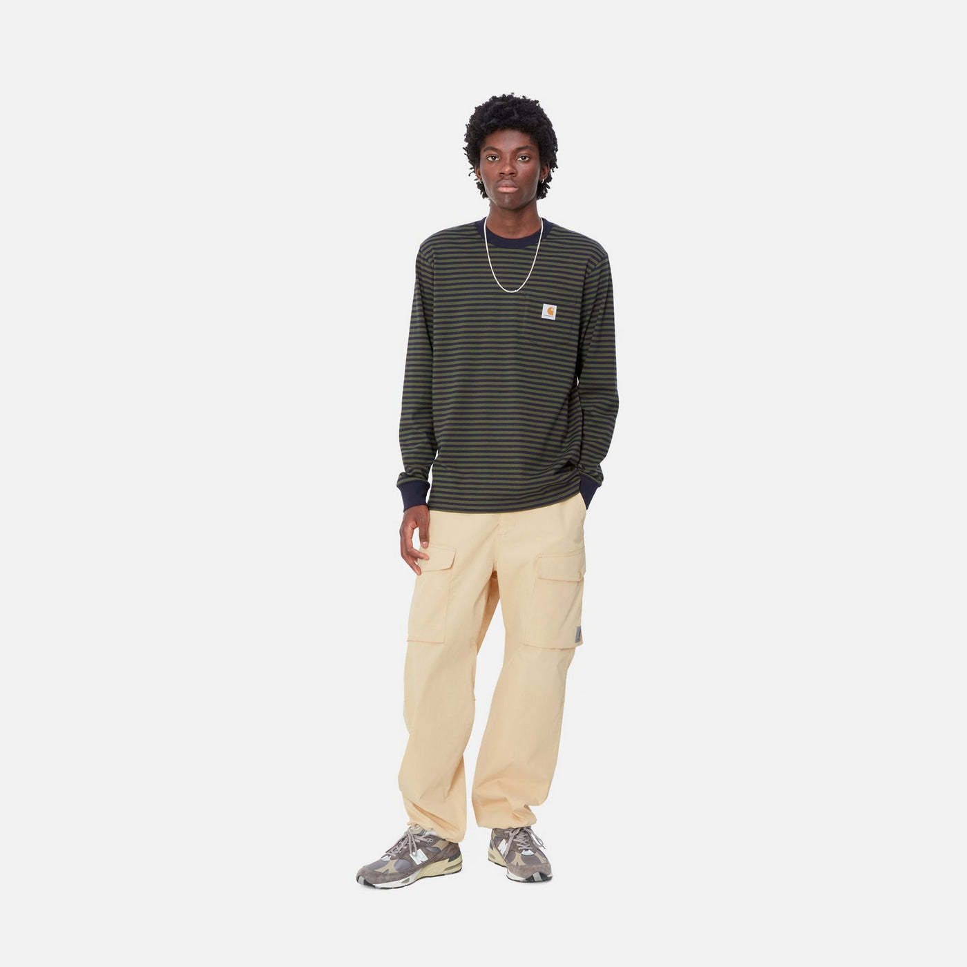 Carhartt Biege Balto Cargo Pants In Nude