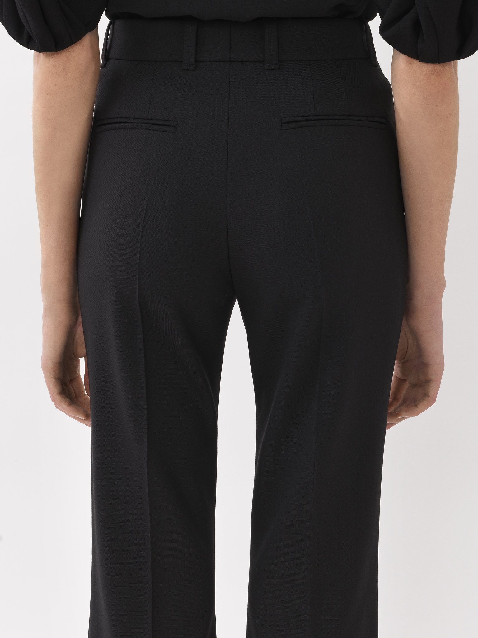 Chloé Cropped Flared Trousers In Black
