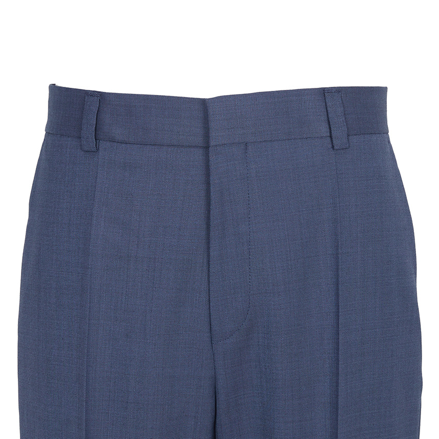 Hugo Boss Belt Loops Slacks In Blue