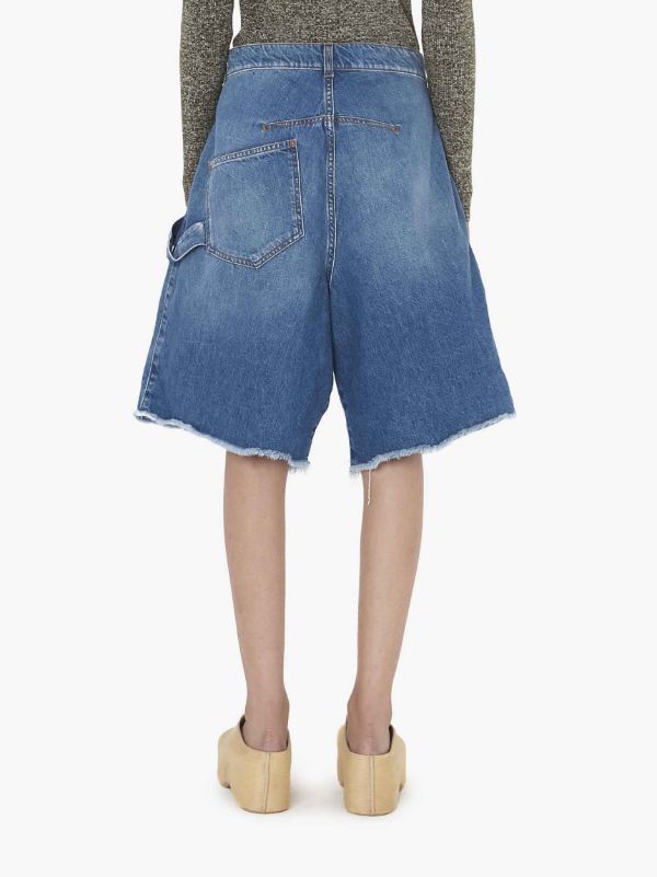 Jw Anderson Twisted Workwear Denim Shorts In Blue