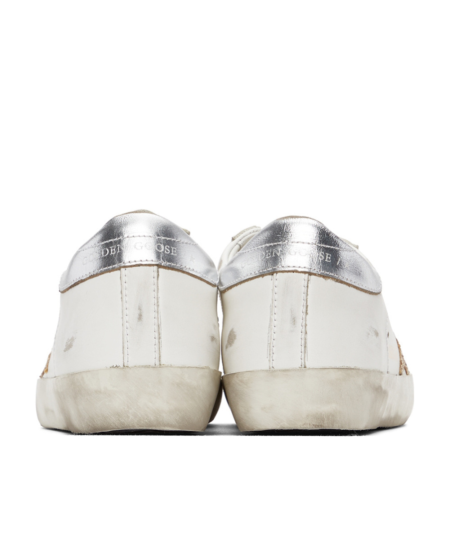 Golden Goose Super-star Leather Sneakers - Women's - Buffalo Leather/fabric/rubber In White