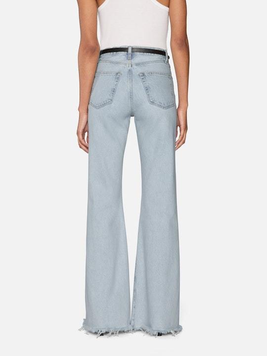Frame High Rise Flared Jeans In Gray