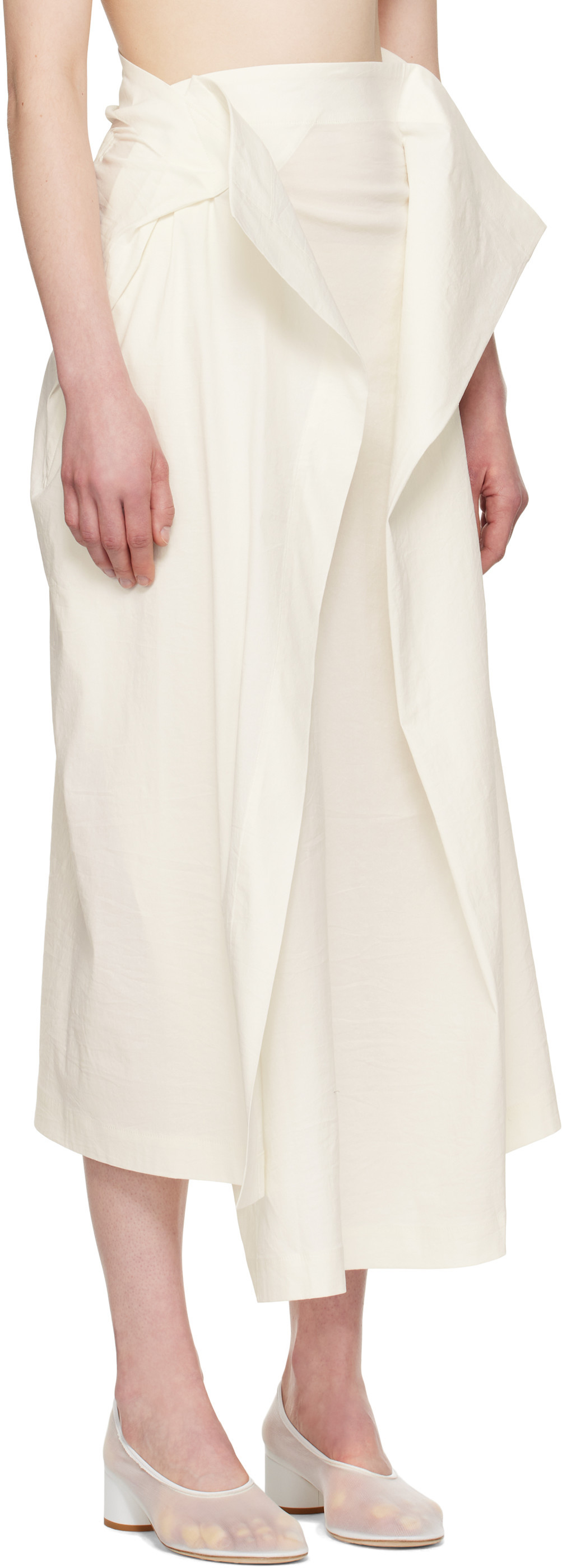 Issey Miyake Off-white Ample Maxi Skirt In Off White