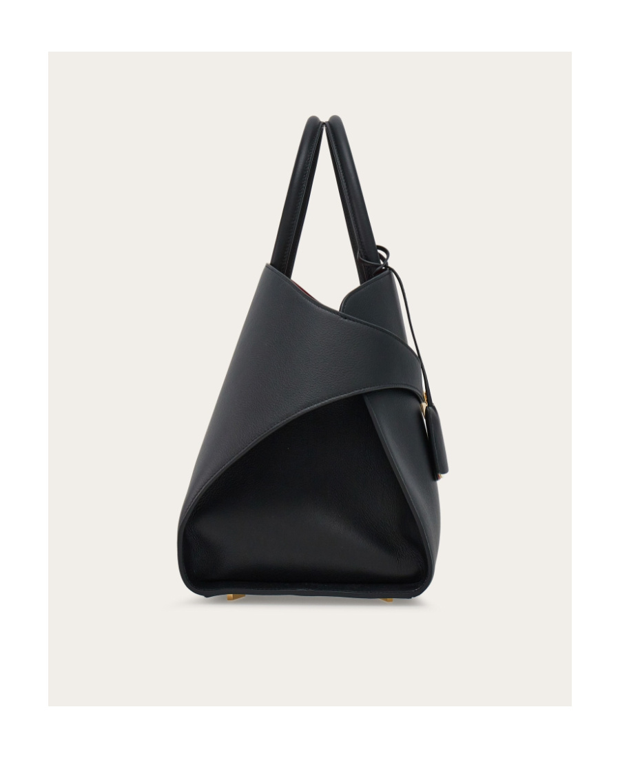 Ferragamo Salvatore  Hug Medium Tote Bag In Black