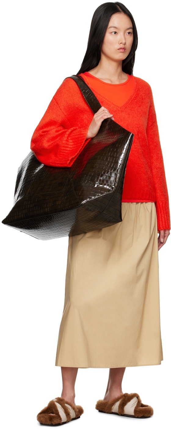 By Malene Birger V-neck Long-sleeved Sweater In Red