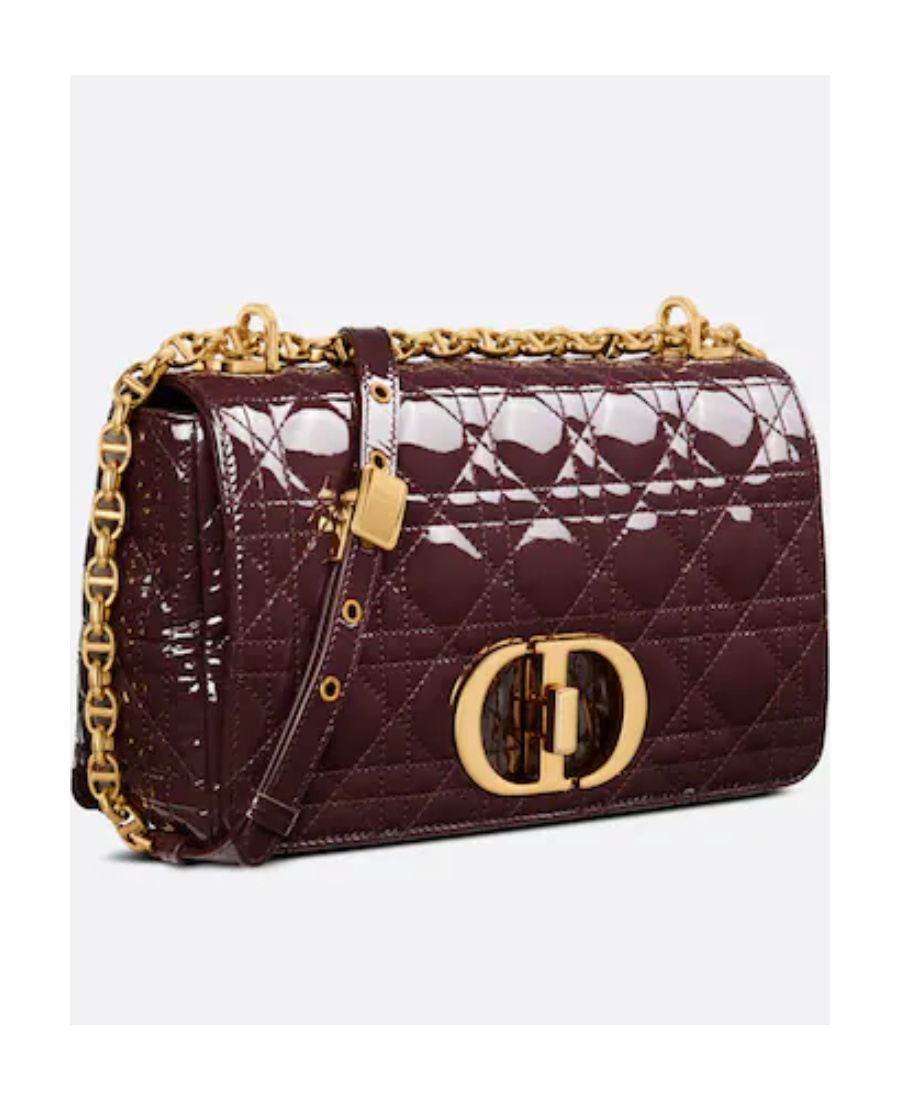 Dior Caro Medium Shoulder Bag In Red