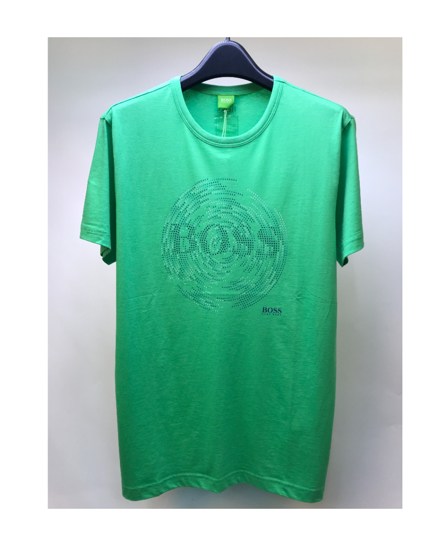 Hugo Boss Round-necked T-shirt In Green