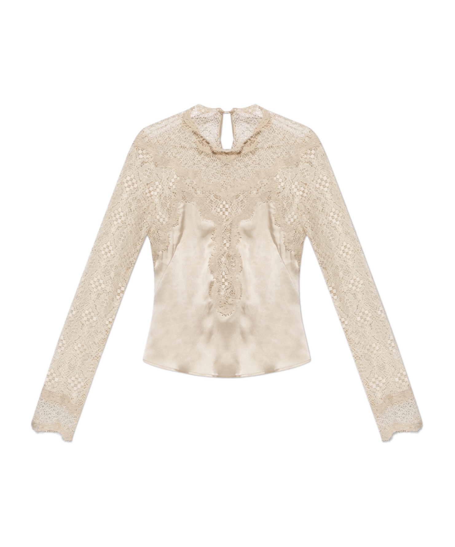 Isabel Marant Diem Lace Top In White