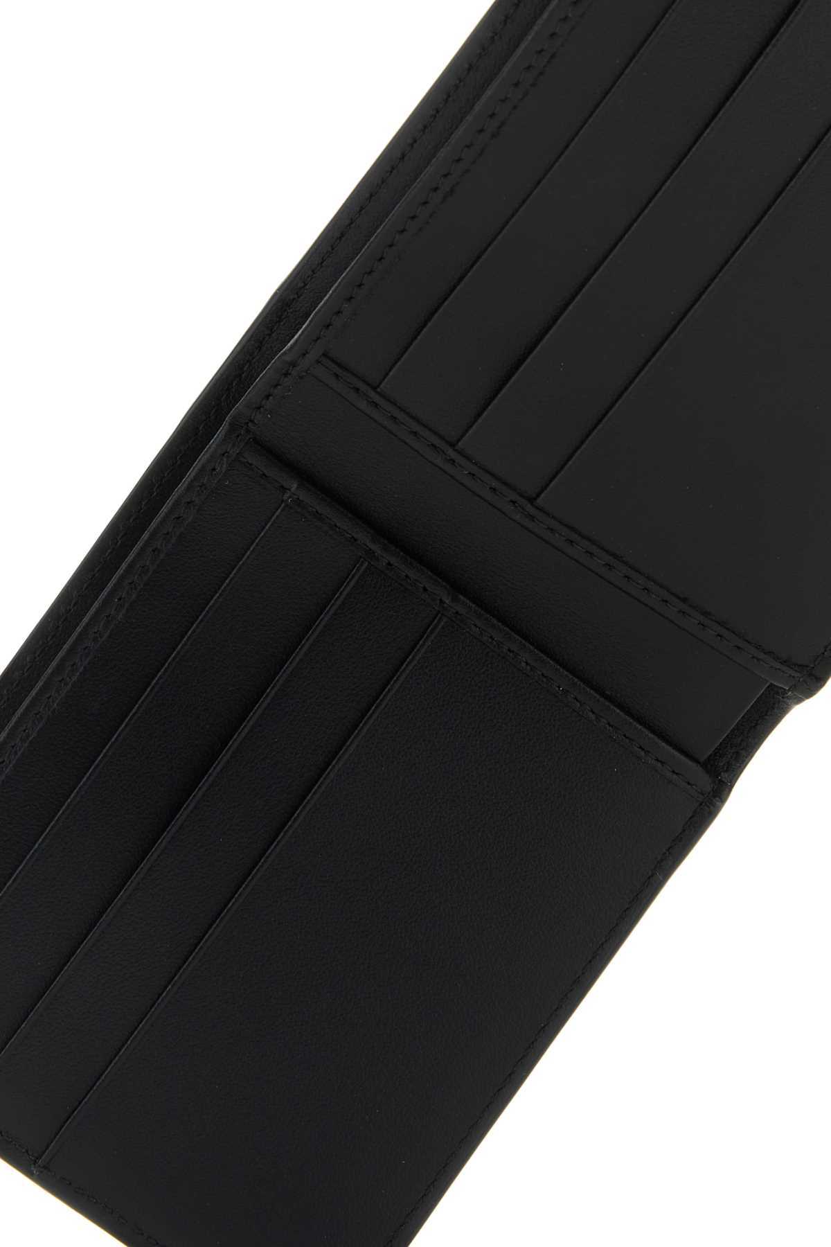 Dolce & Gabbana Small Zip-around Wallet In Calfskin With Raised Logo In Black