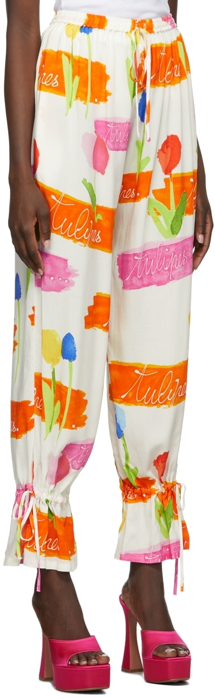 Collina Strada Multicolor Parkour Trousers In White