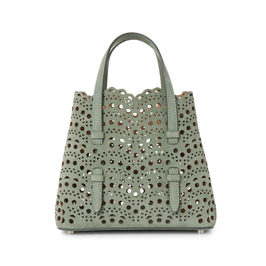 Alaïa Double Handle Tote Bag In Green