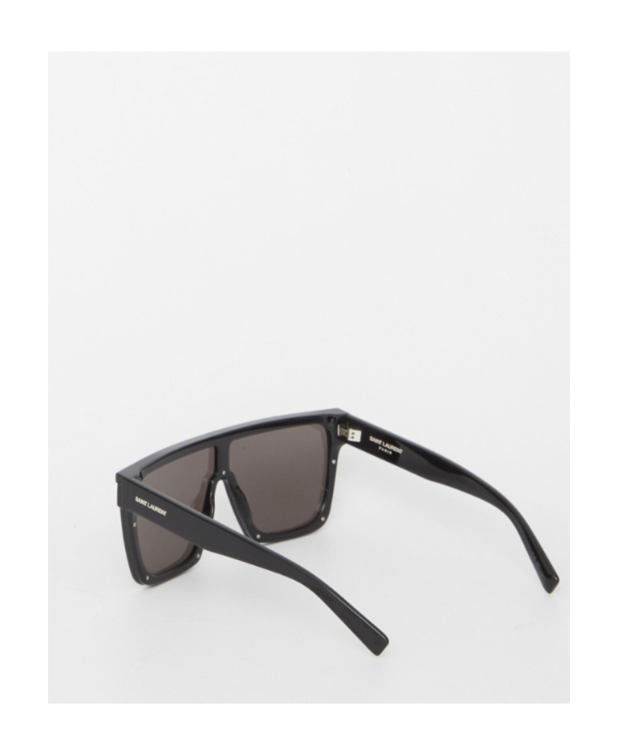 Saint Laurent Rectangular-frame Sunglasses In Gray