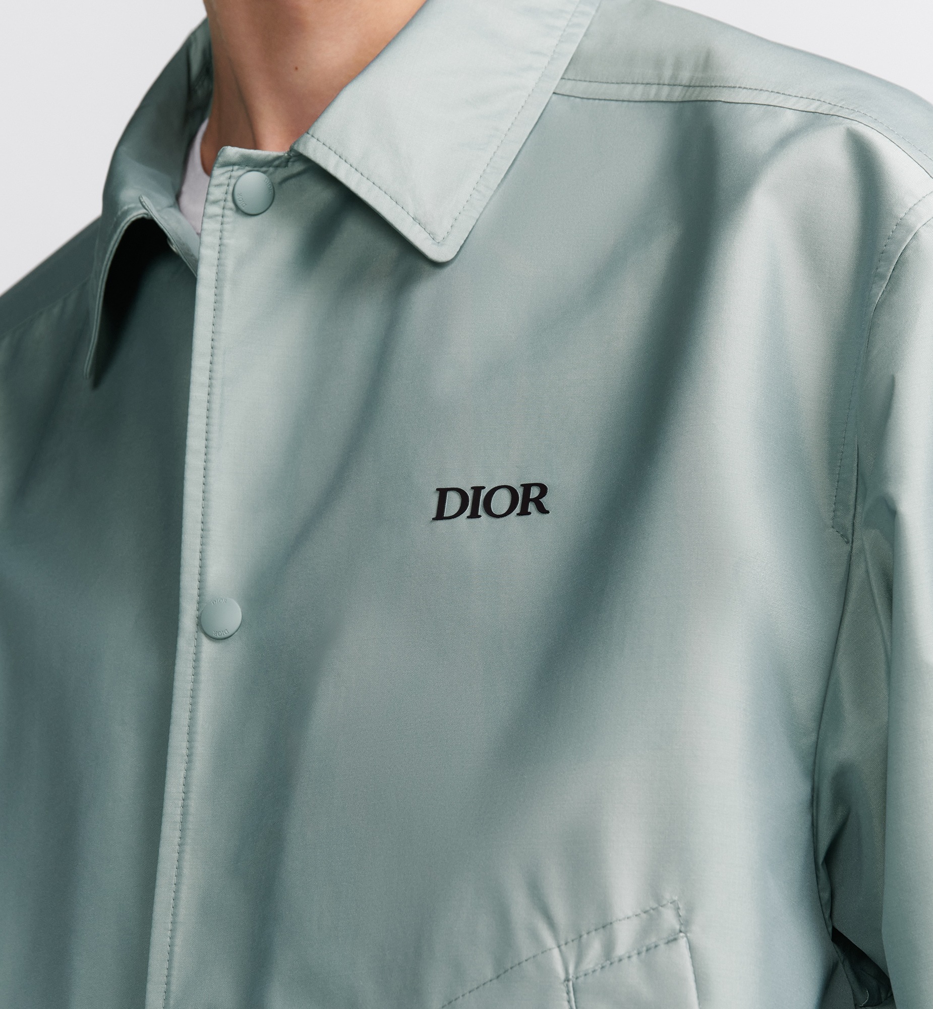 Dior Logo Casual Jacket In Gray