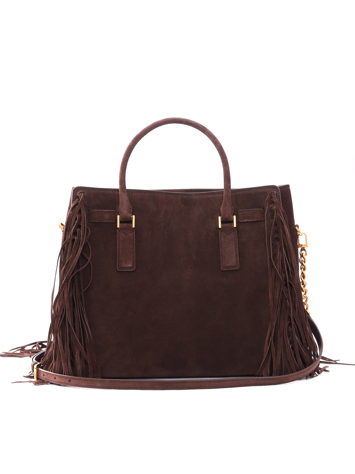 Michael Kors Michael Hamilton Moderne Large Fringed Satchel Bag In Red