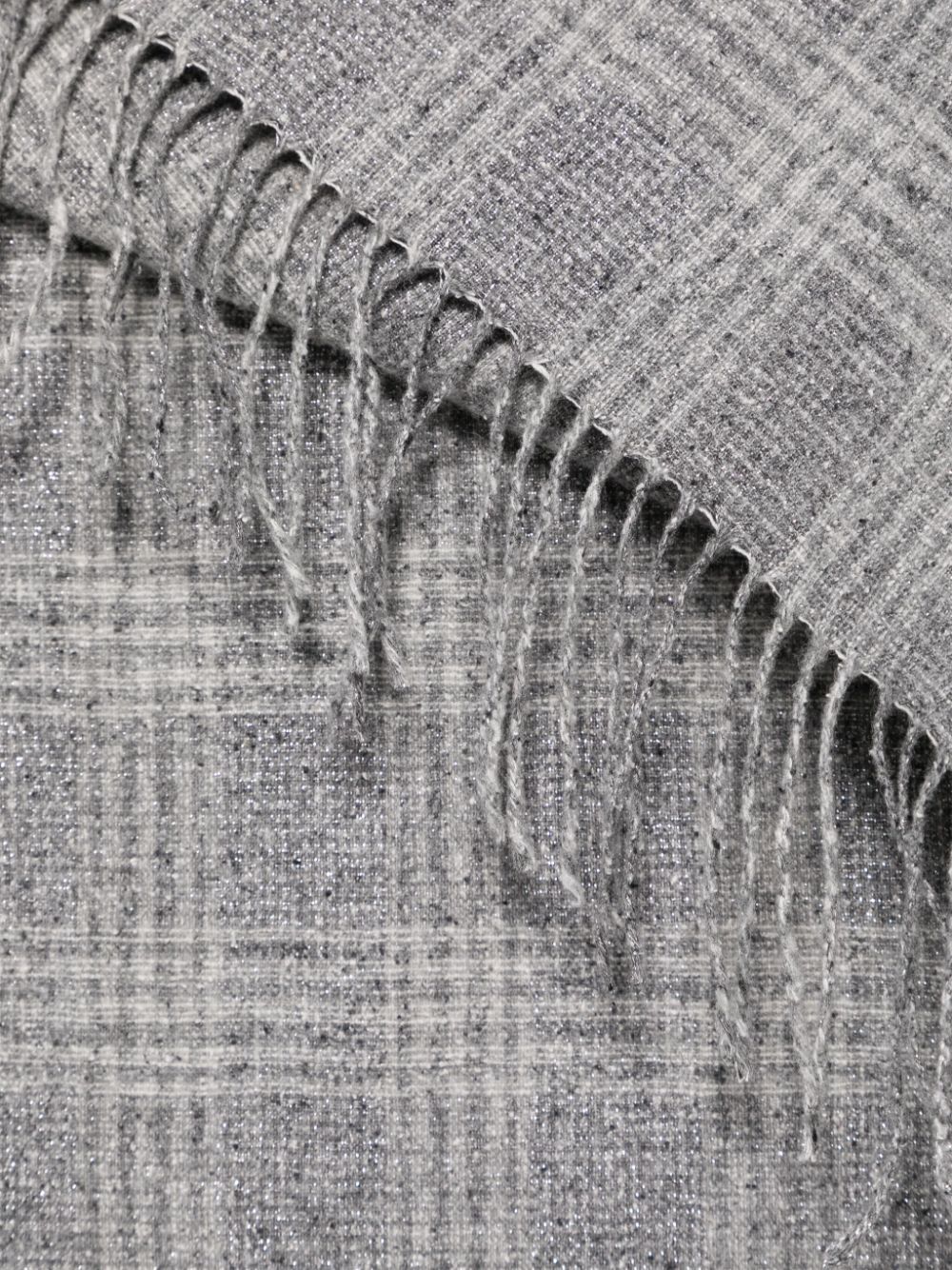 Brunello Cucinelli Lurex Scarf In Gray