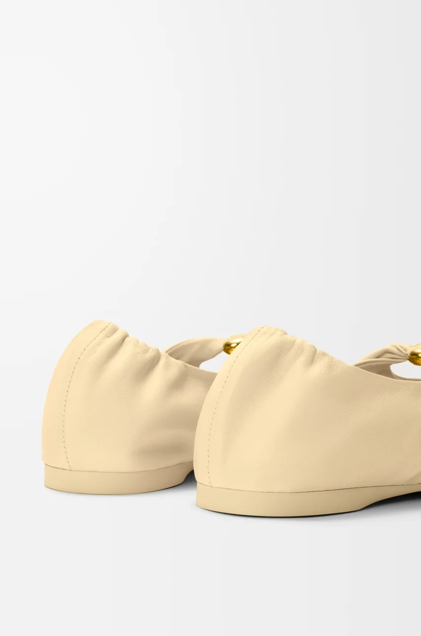 Loewe Pebble Soft Ballerina In Nappa Lambskin In Yellow