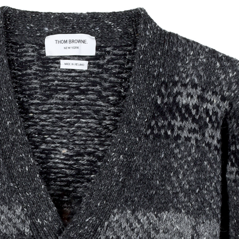 Thom Browne Wool Cardigan In Black