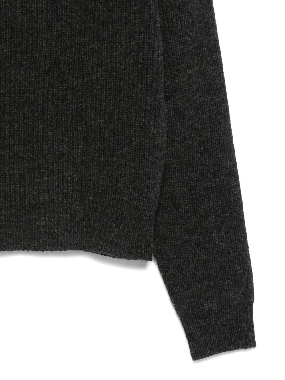 Alysi Ribbed Lapel Sweater In Black
