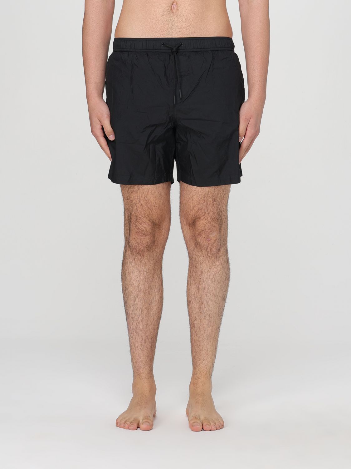 Dondup Drawstring Waist Swim Shorts In Gray
