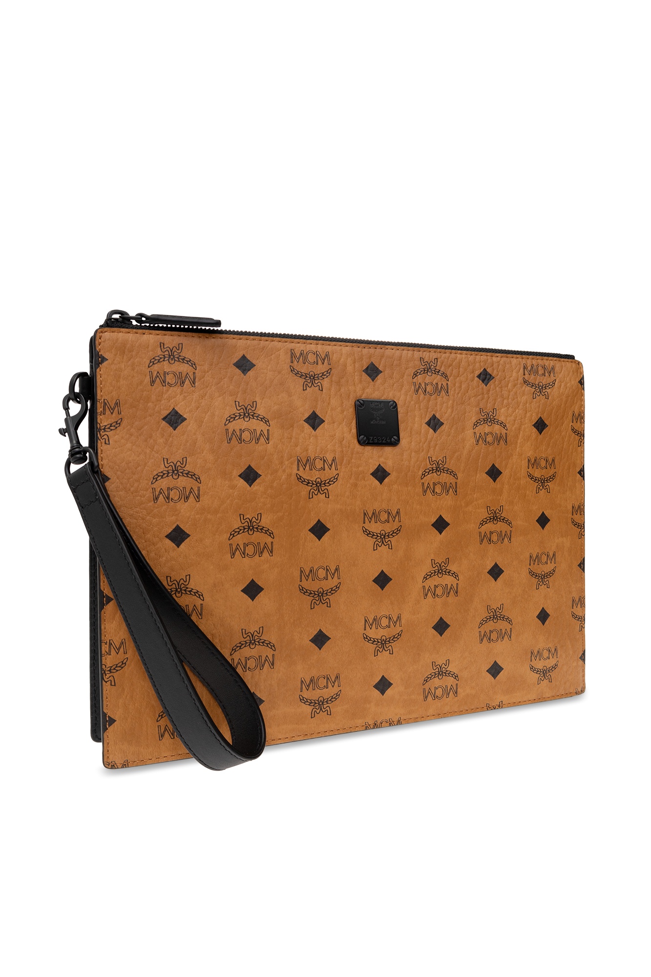 Mcm Medium Aren Clutch Bag In Brown