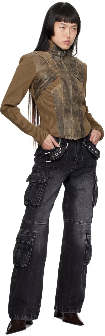 Misbhv Harness Strap Cargo Trouser In Black