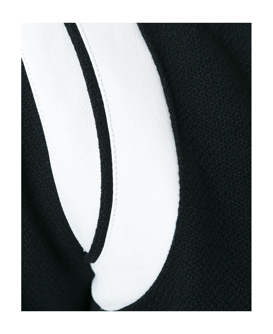 Saint Laurent Teddy Wool Jacket With Leather Profiles