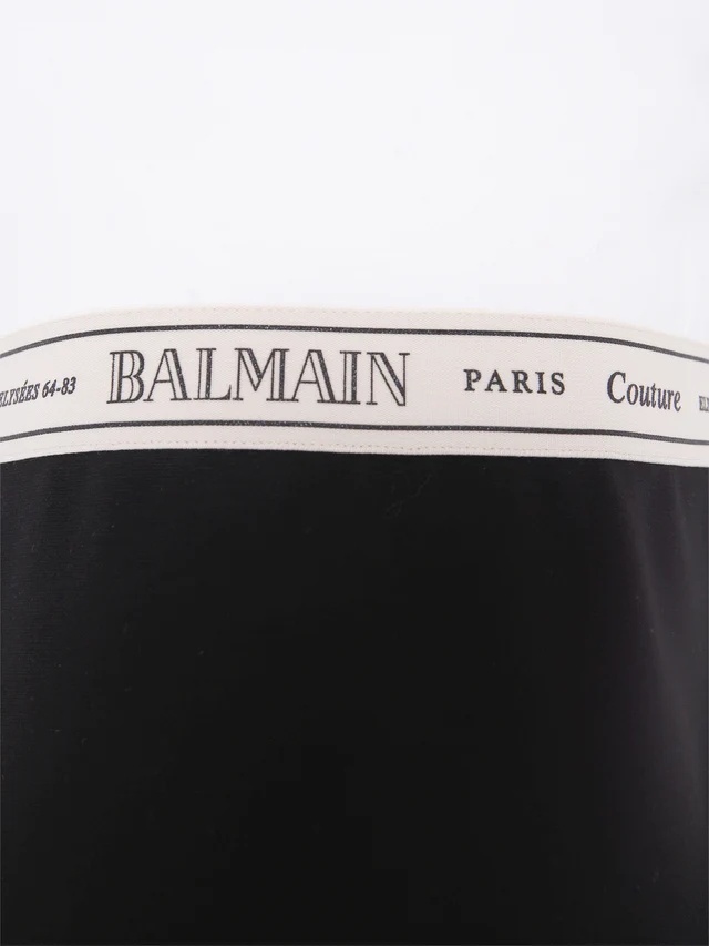 Balmain Logo-tape Colour-block Dress