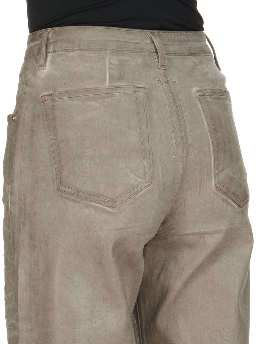 Rick Owens Drkshdw Belt-strap Jeans In Nude