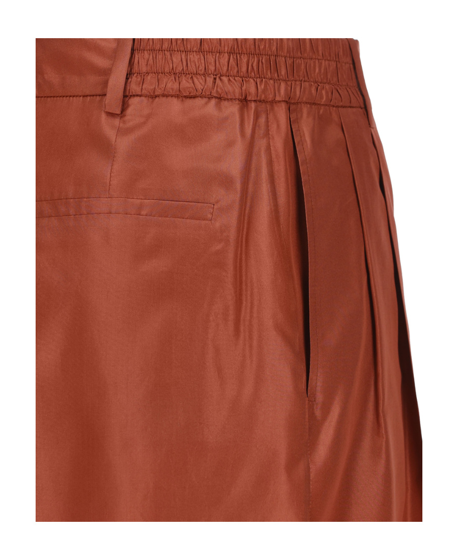 Valentino High-waisted Silk Shorts In Red