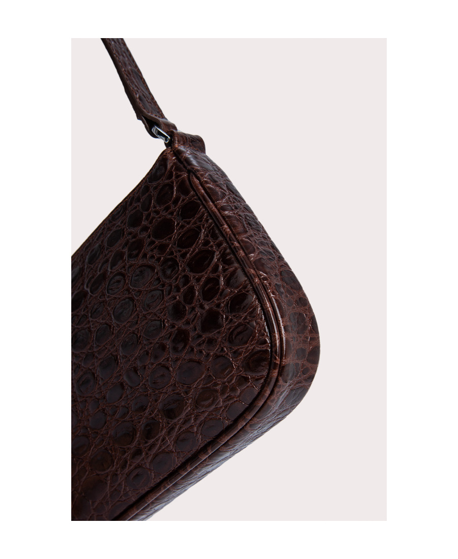 By Far Crocodile-effect Bag In Brown