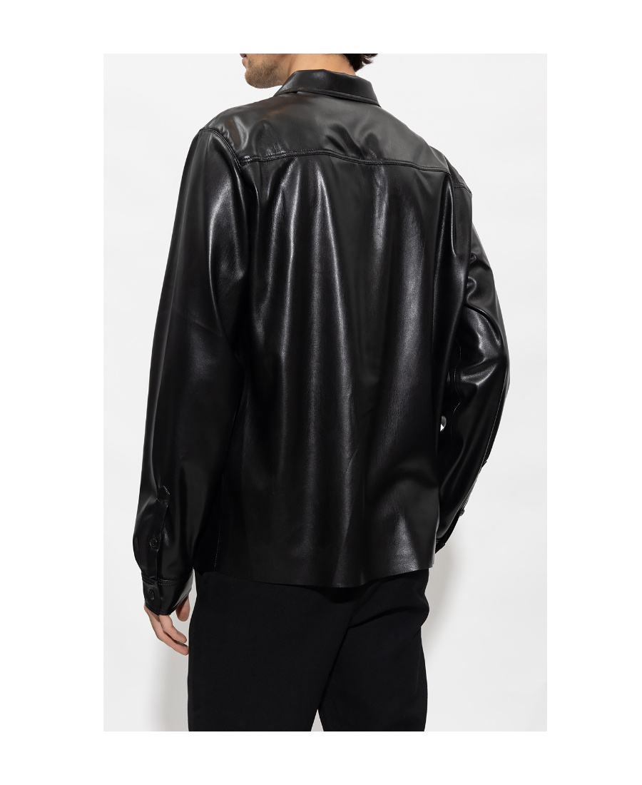 Nanushka Coated-finish Shirt Jacket In Black