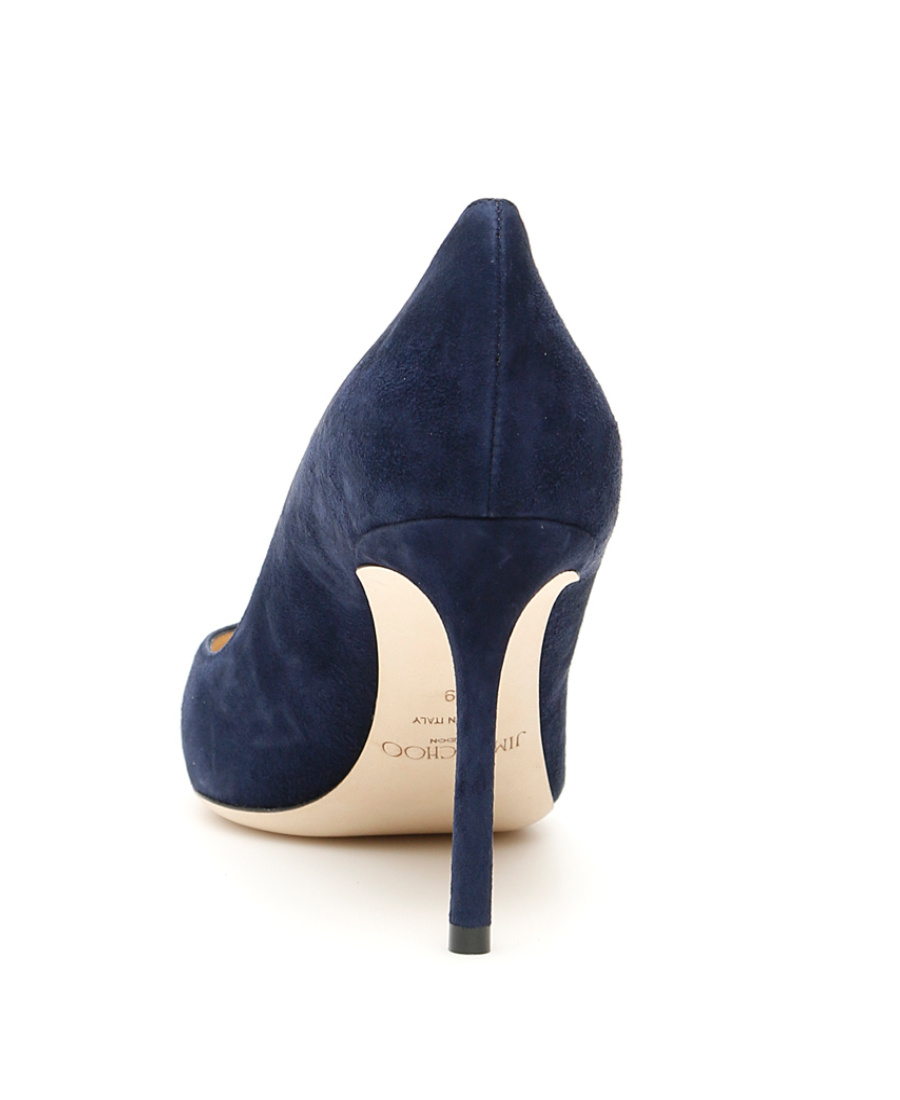 Jimmy Choo Romy 85 Thin-sole And Shallow High Heels In Blue
