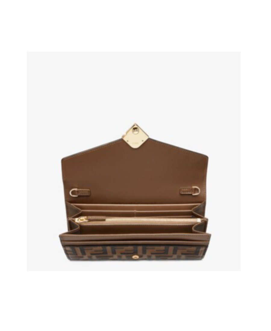 Fendi Ff Diamonds Long Purse In Multicolor