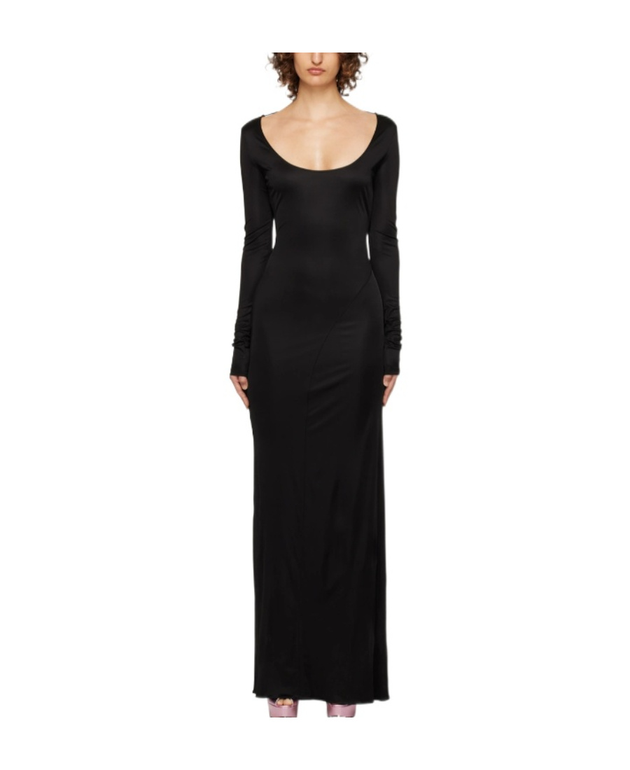 Tom Ford Open-back Jersey Maxi Dress In Black