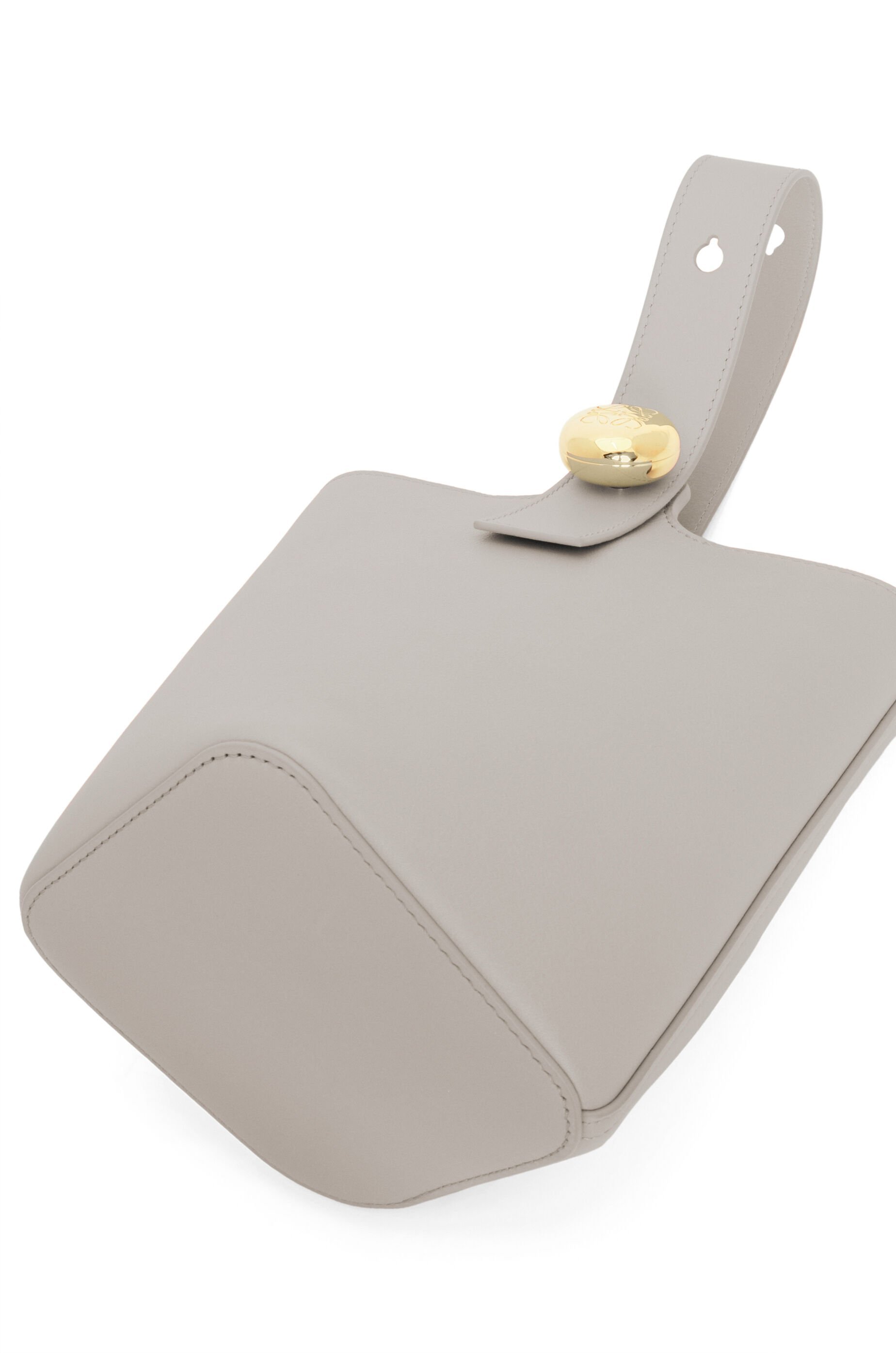 Loewe Mini Pebble Bucket Bag In Gray