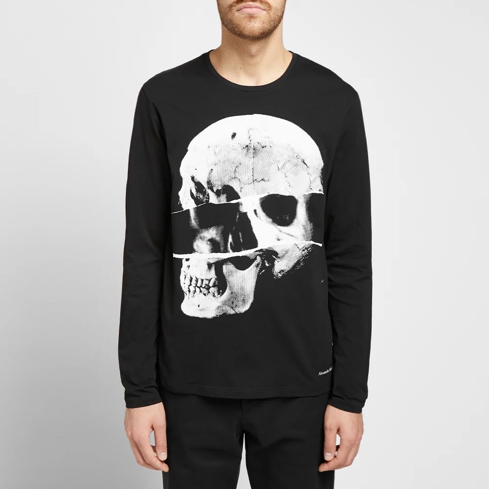 Alexander Mcqueen Skull Print T-shirt In Black