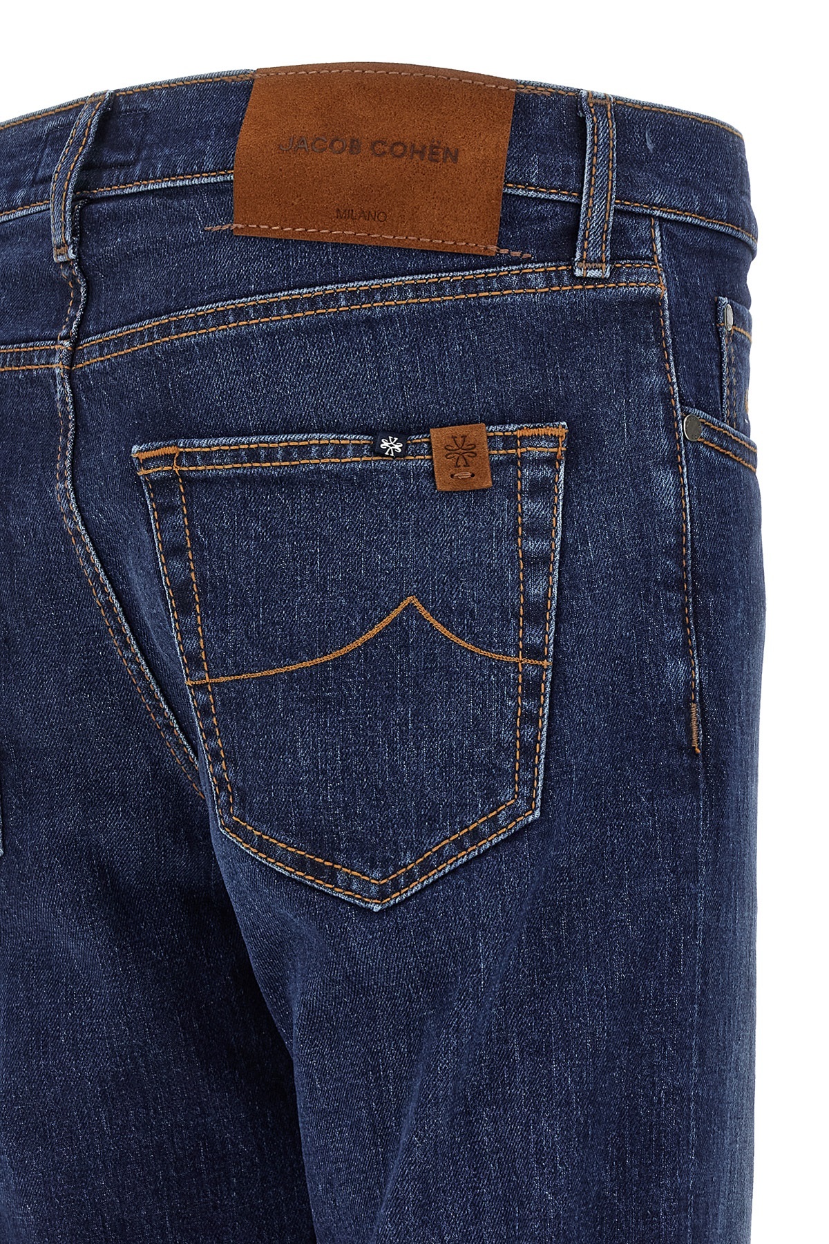 Jacob Cohen Five-pocket Jeans With Belt Loops And Contrast Stitching In Blue