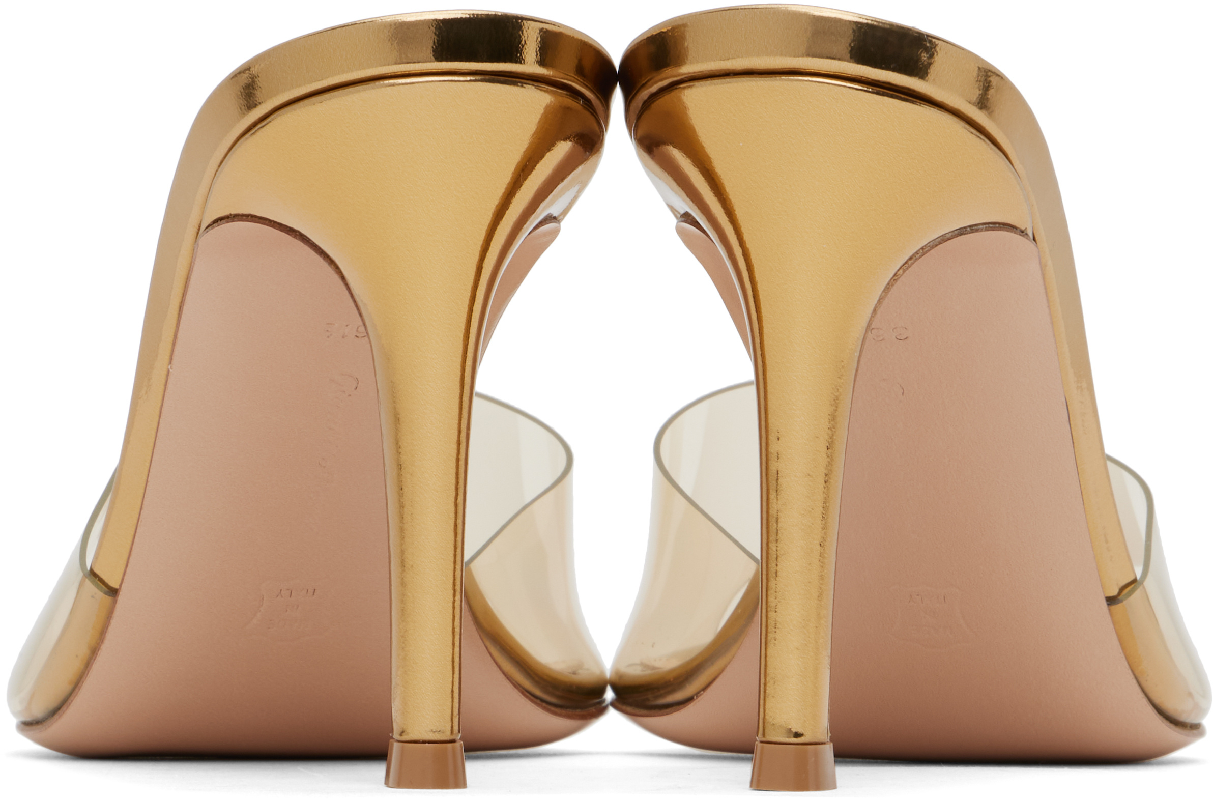 Gianvito Rossi Elle 85 High-heeled Sandals In Gold