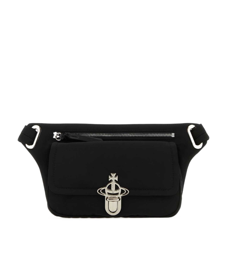 Vivienne Westwood Logo Shoulder Bag In Black