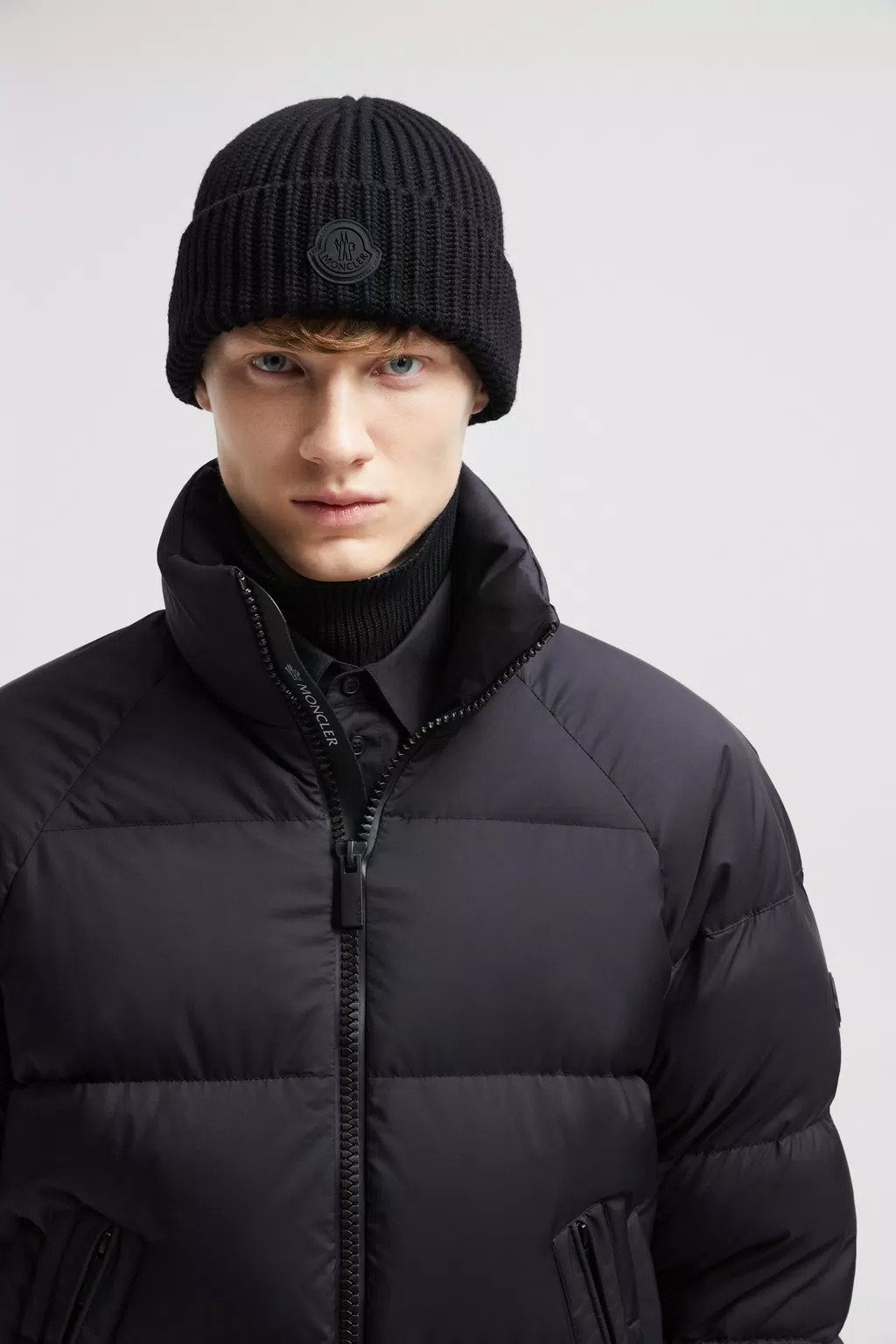 Moncler Wool Beanie, Men, Black, Size: One Size In Black