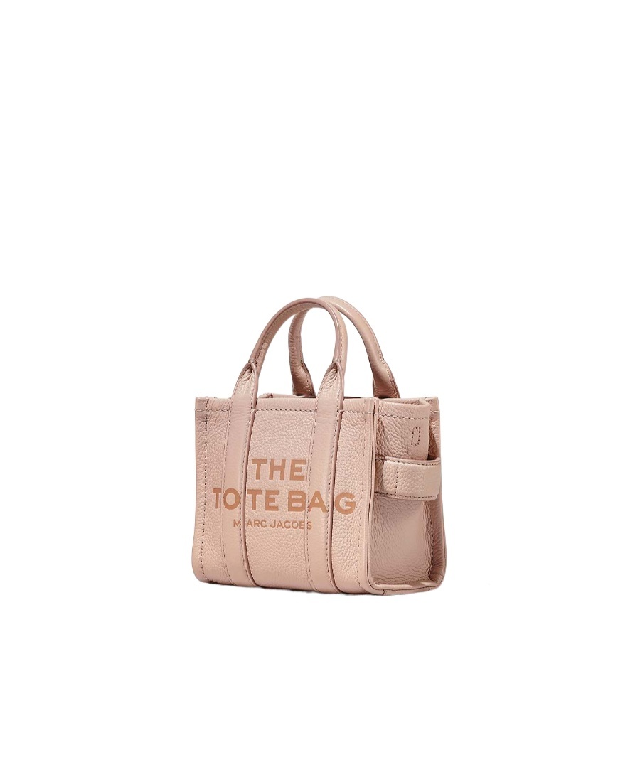 Marc Jacobs 'the Micro Tote Bag' Light Pink Shoulder Bag With Logo In Nude