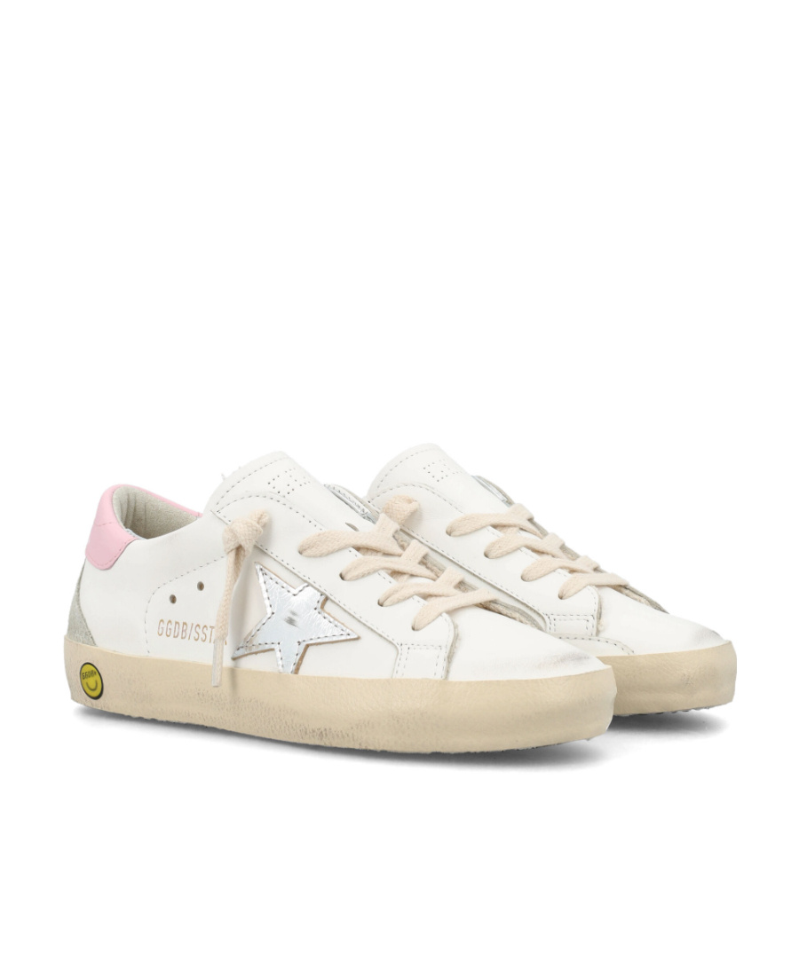 Golden Goose Kids White Super-star Classic Sneakers In White