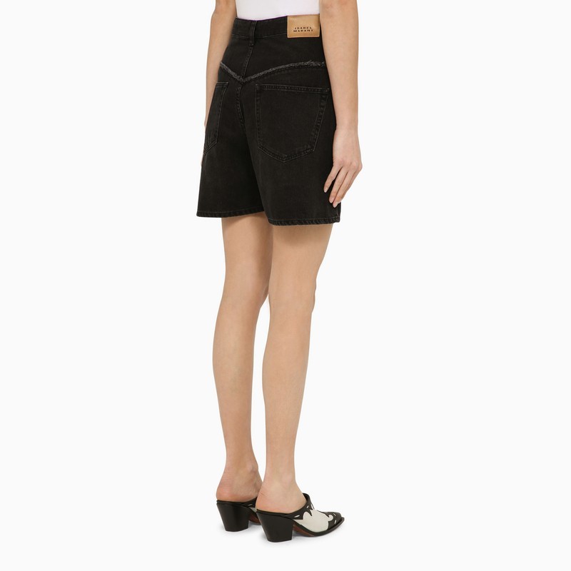 Shop Isabel Marant Belt Ring Shorts In Black