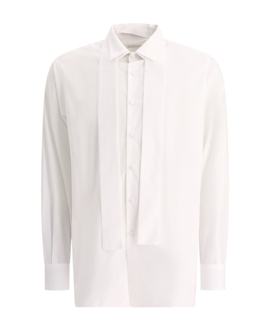 Prada Buttoned Collar Shirt With Long Sleeves In White