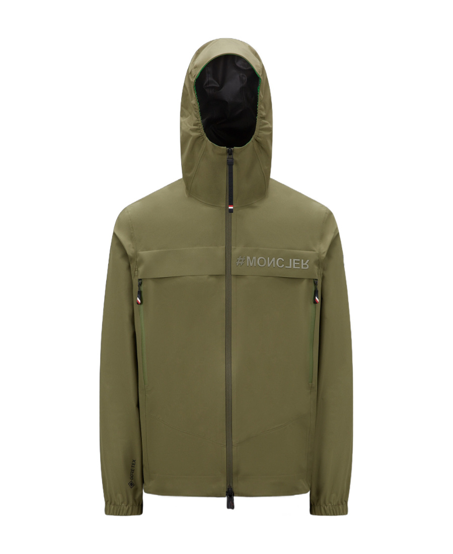 Moncler Logo-print Jacket In Green